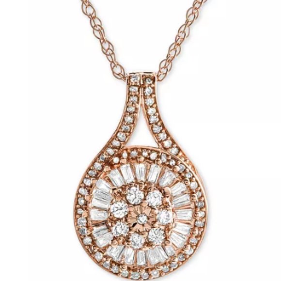 Macy's Jewelry - Diamond Necklace Rose Gold
